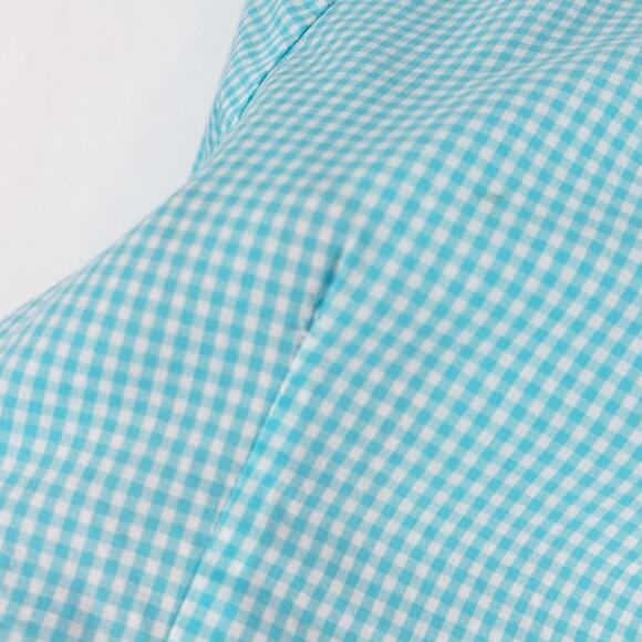 Lilly Pulitzer Blue Gingham Button Down Dress Shirt Size 6 100% Cotton - Picture 5 of 8